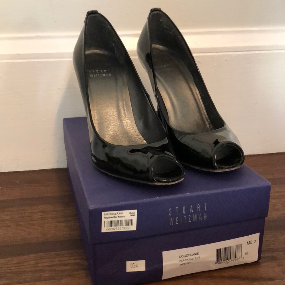 Stuart Weitzman Black patent pumps